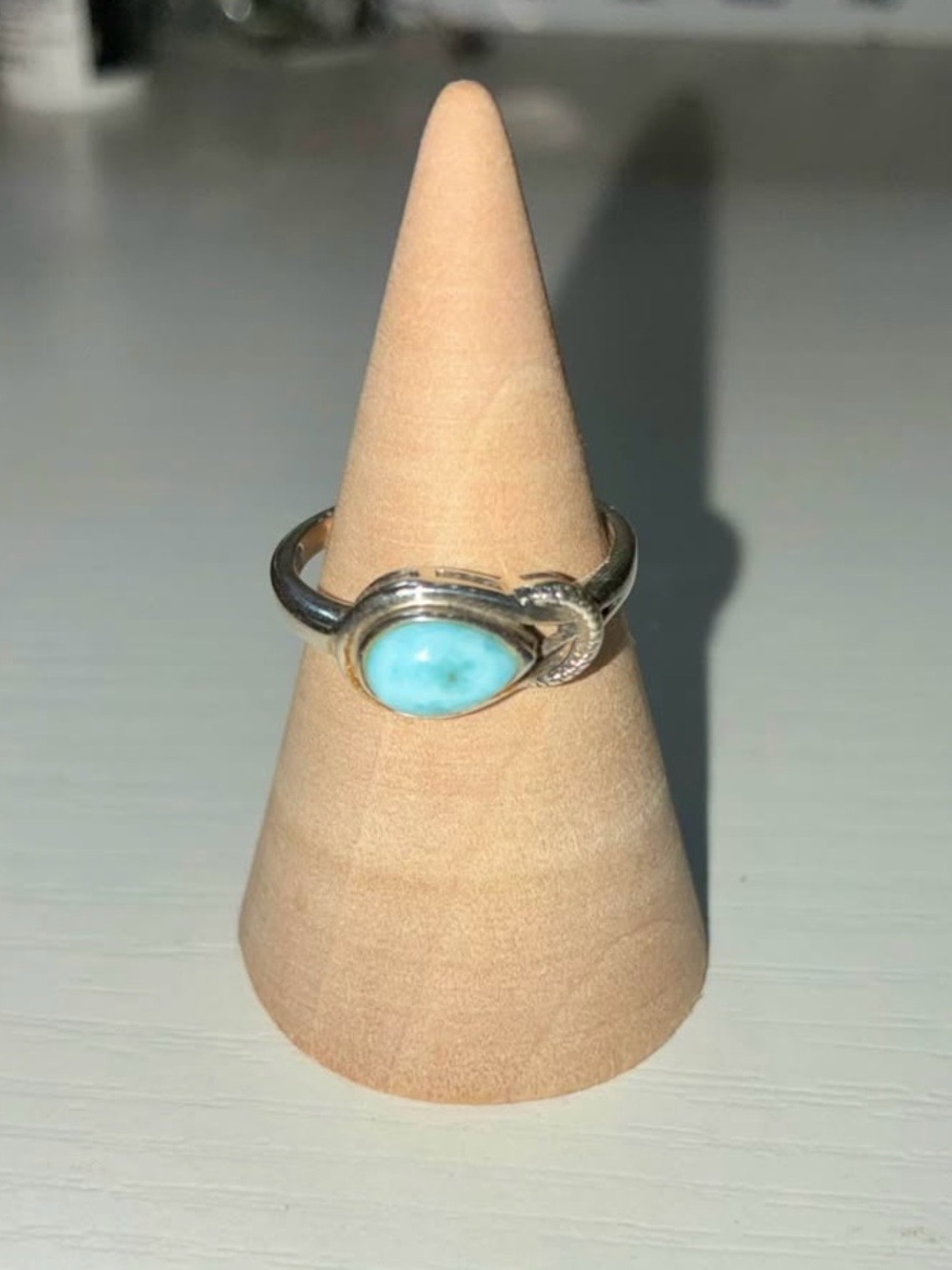 Sterling Silver Teardrop Turquoise Ring -